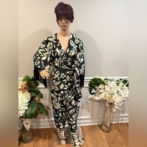 NWT floral fringe coord pants set - Picture 3 of 7